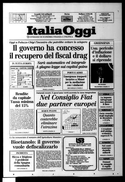 Italia oggi : quotidiano di economia finanza e politica